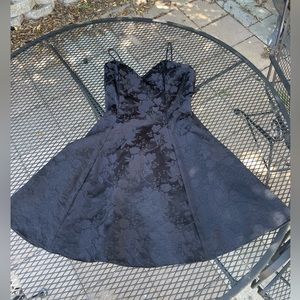 Vintage Jessica McClintock Gunne Sax mini black cocktail dress - size 8